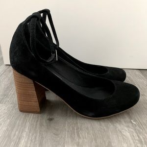 Jeffrey Campbell black suede pumps